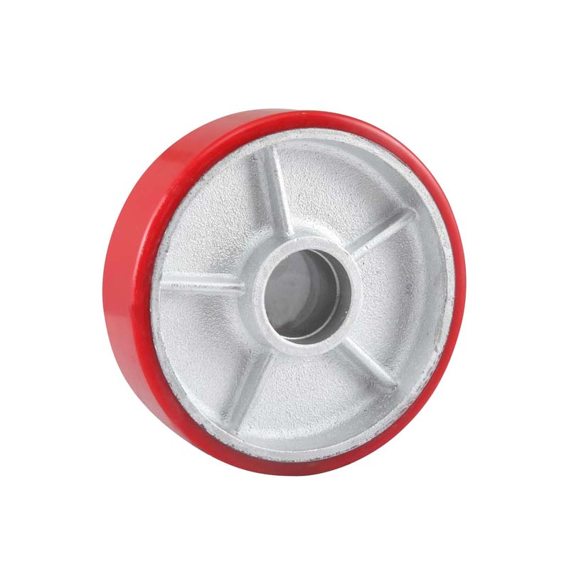 【精品】ET4系列-鐵芯聚氨酯叉車輪(紅色)(平邊)(不配軸承)【怎么做?】